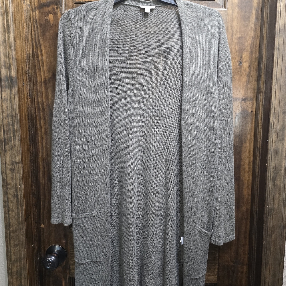 J.Jill Ladies Open-front Gray Cardigan